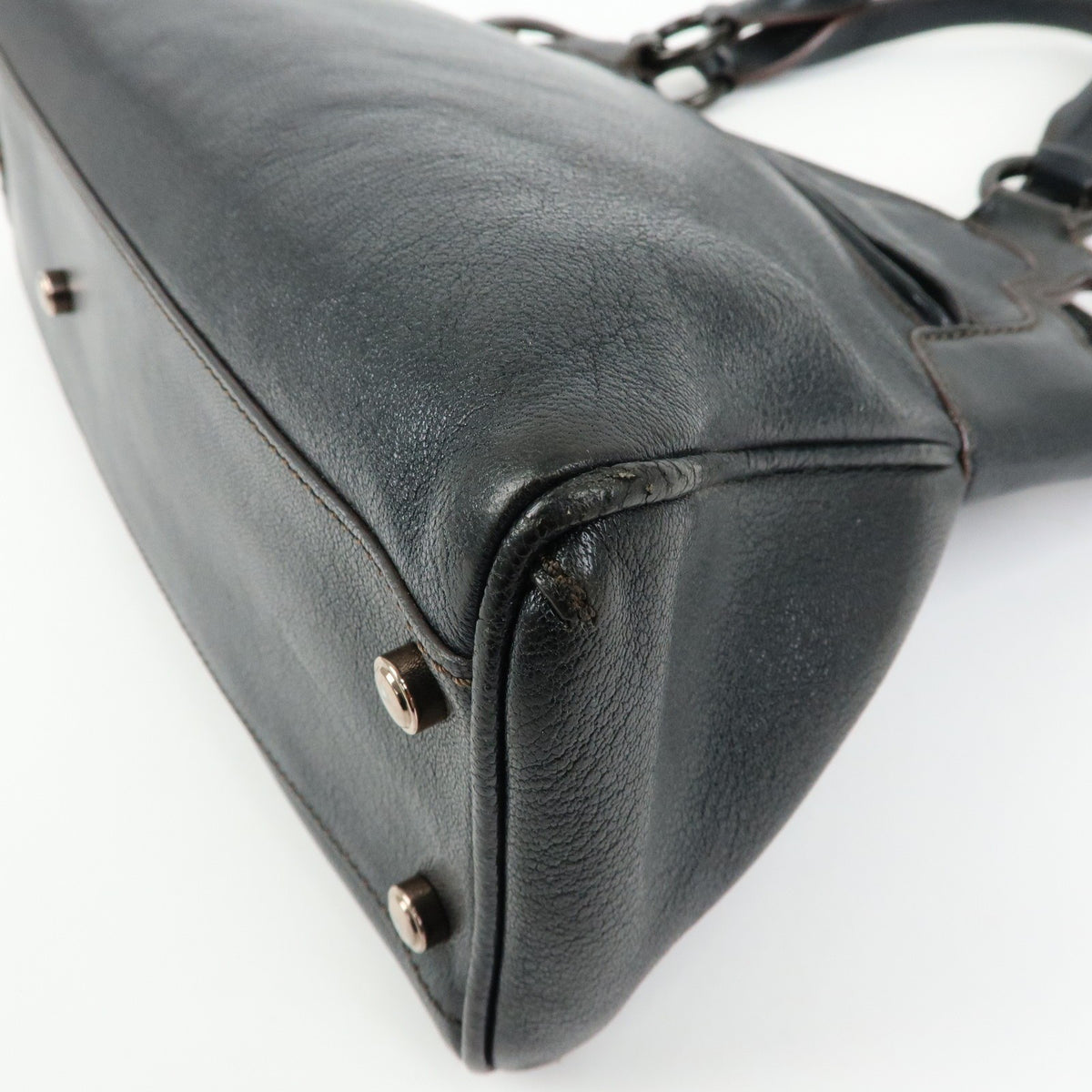 Cartier Marcello Leather Black Leather Handbag (Pre-Owned)