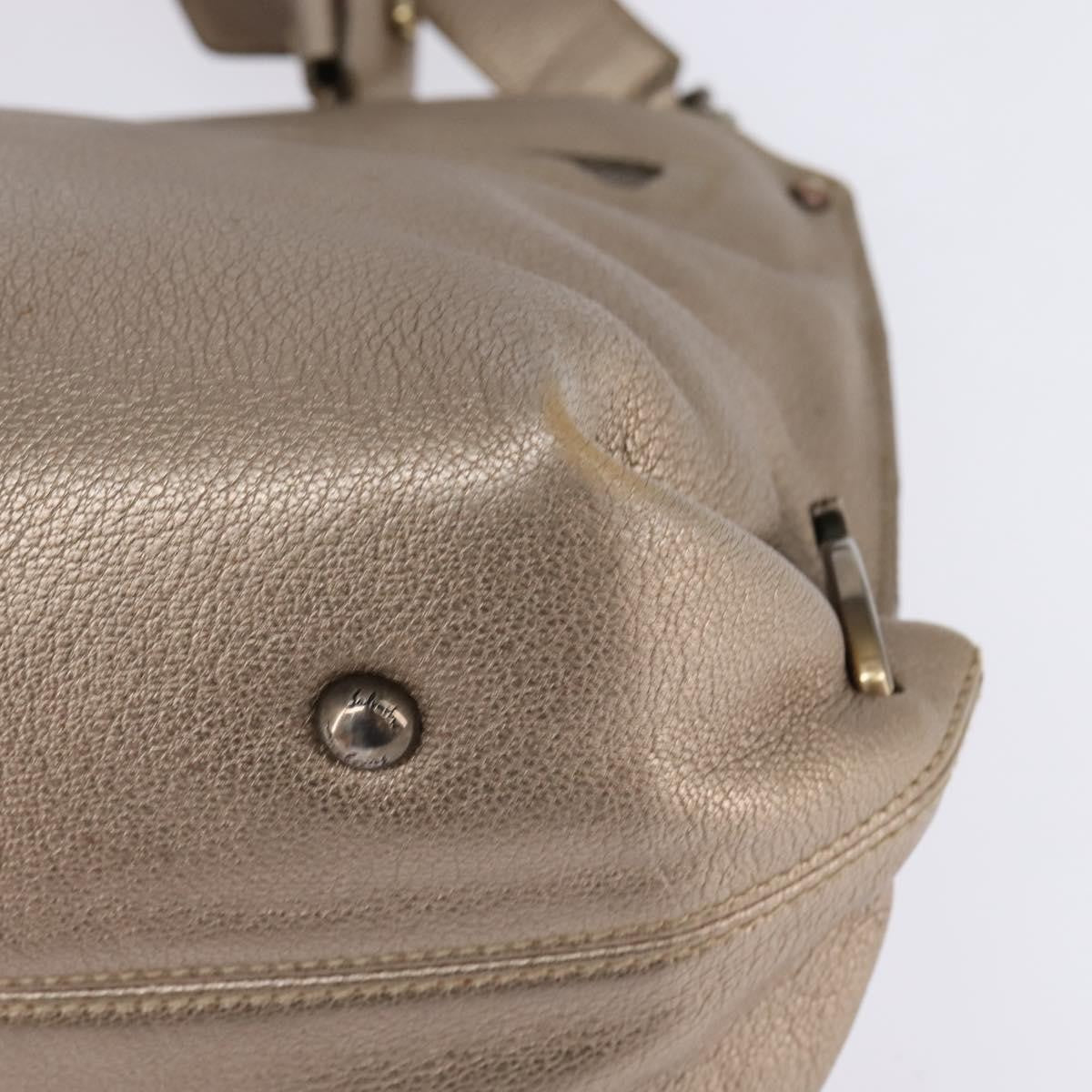 Salvatore Ferragamo Sofia Satchel Leather Beige Leather Bag (Pre-Owned)