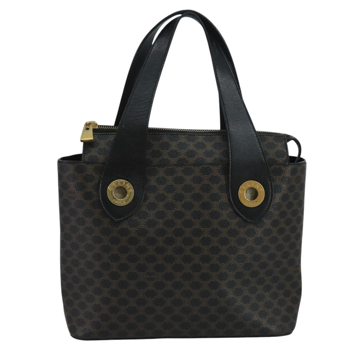 Celine C Macadam Pvc Leather Black Pvc Handbag (Pre-Owned)
