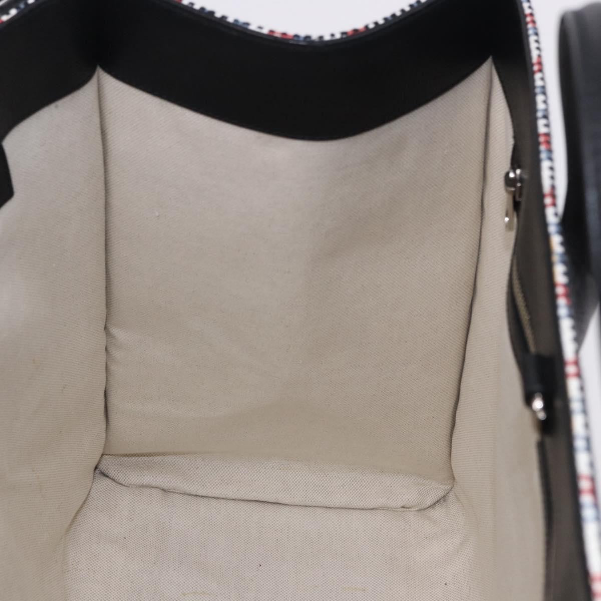 Gucci Iccug Tote Embroidered Faux Raffia Multicolour Canvas Tote Bag Bag (Pre-Owned)