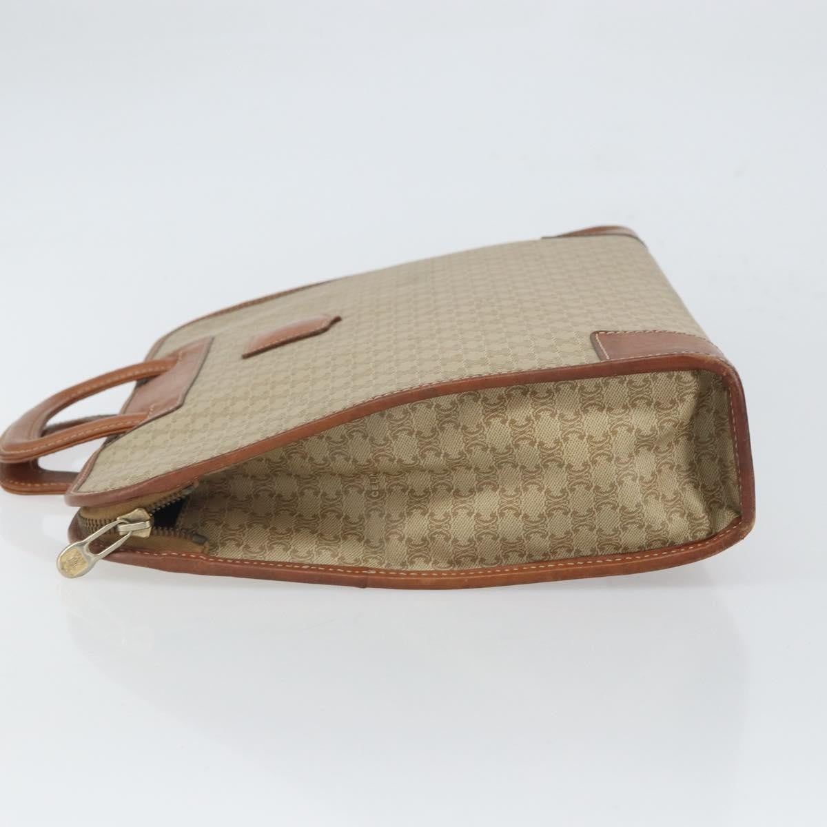 Celine Vintage Macadam Canvas Beige Canvas Handbag (Pre-Owned)