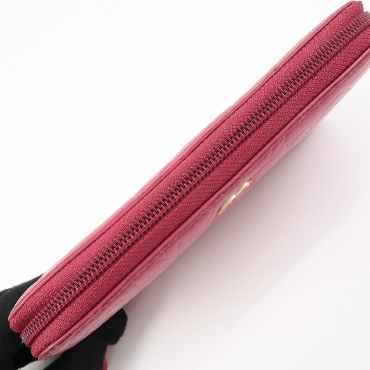 Chanel Zip Around Camellia Patent Pink Leather Wallets Accessory (Pre-Owned)
