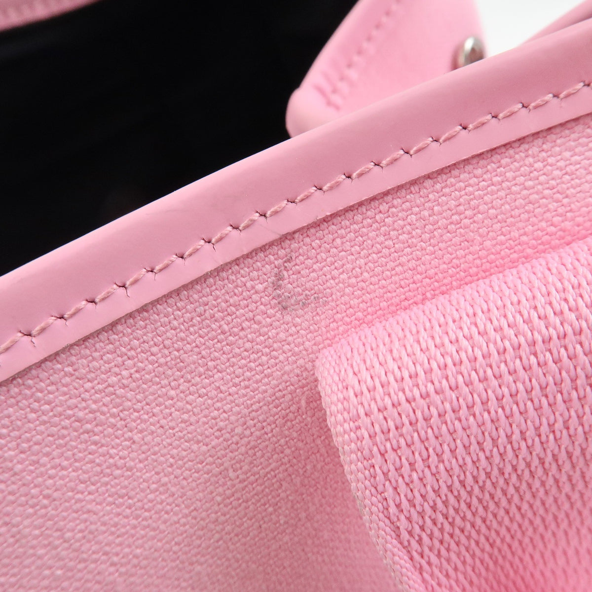 Balenciaga Navy Cabas Canvas With Leather Pink Canvas Tote Bag Bag (Pre-Owned)