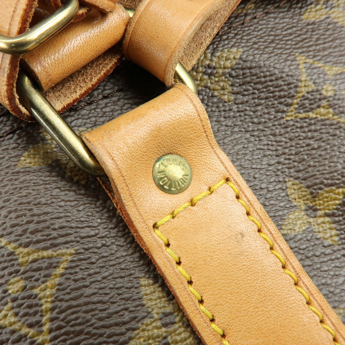 Louis Vuitton Keepall Bandouliere Monogram Canvas Brown Canvas Travel Bag Bag (Pre-Owned)
