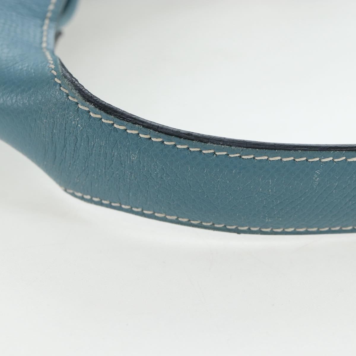Hermes Trim Clemence Blue Leather Shoulder Bag Bag (Pre-Owned)