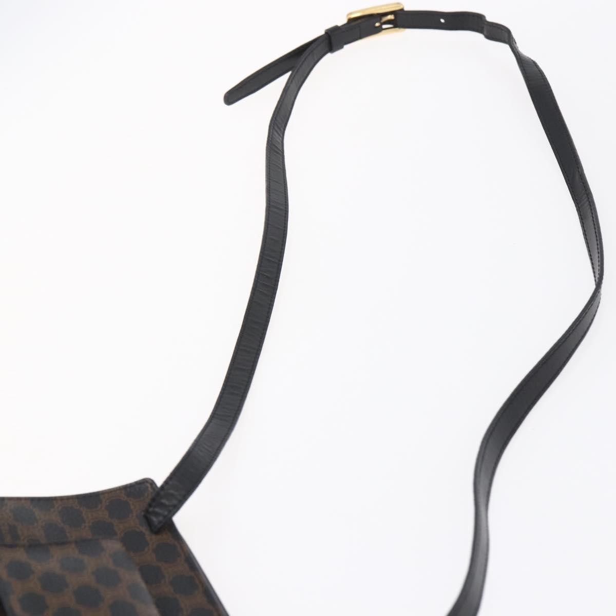 Celine Vintage Macadam Canvas Black Canvas Shoulder Bag Bag (Pre-Owned)