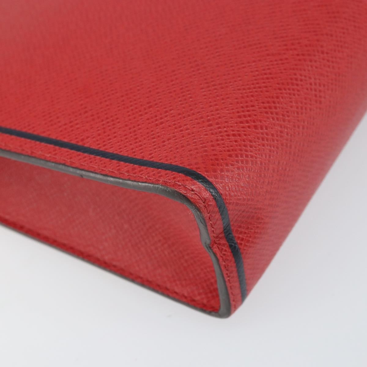 Louis Vuitton Pochette Voyage Taiga Leather Red Leather Clutche & Pouche Bag (Pre-Owned)