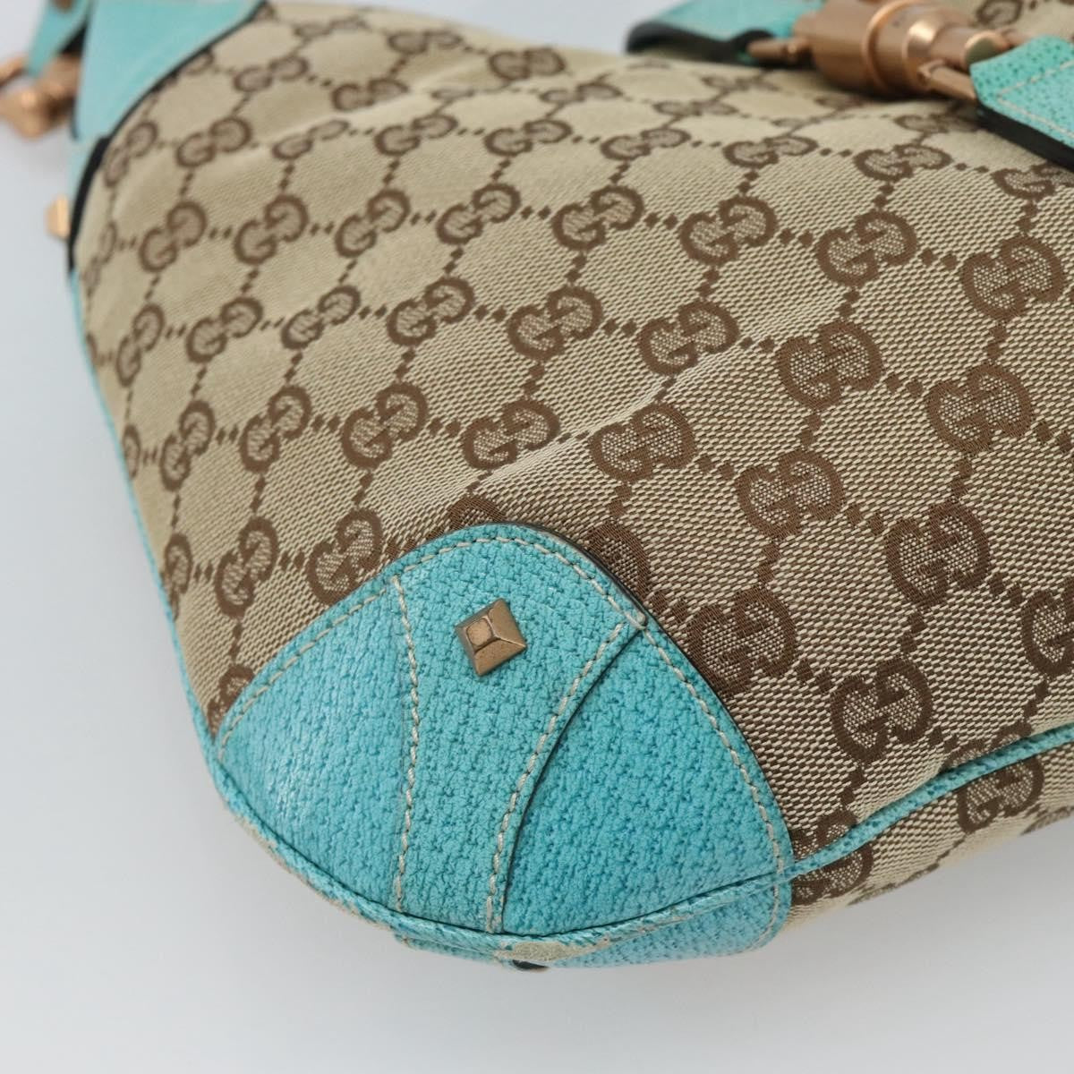 Gucci Jackie Canvas Brown Canvas Handbag (Pre-Owned)