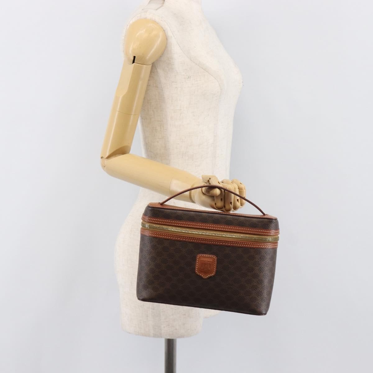 Celine Macadam Vanity Canvas Brown Canvas Clutche & Pouche Bag (Pre-Owned)