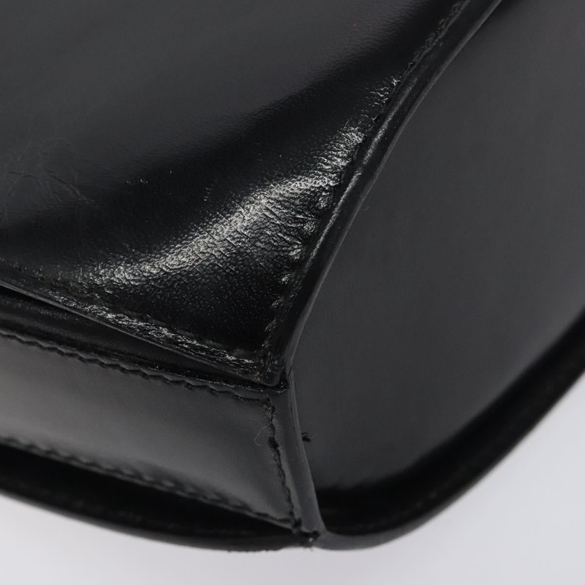 Bally Vintage Leather Black Leather Shoulder Bag Bag (Pre-Owned)