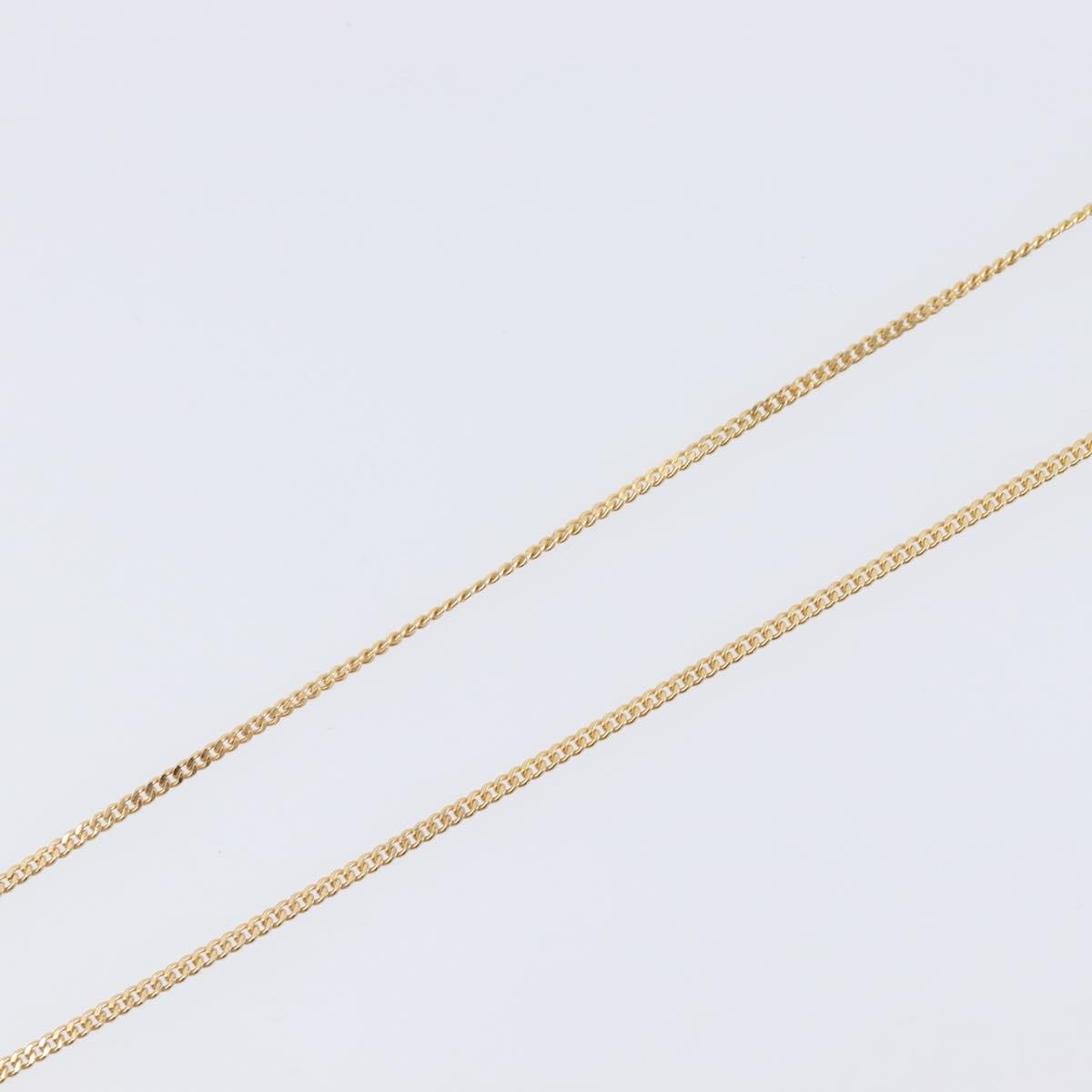 Christian Dior Cd Long Metal With Beads Gold Metal Necklace Jewelry (Pre-Owned)