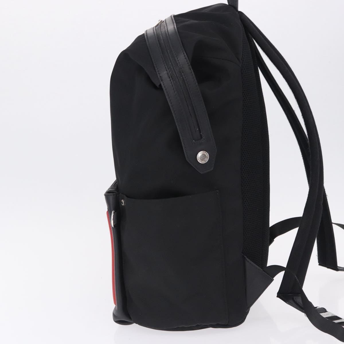Fendi Fiend Nylon With Printed Leather Black Nylon Backpack Bag (Pre-Owned)