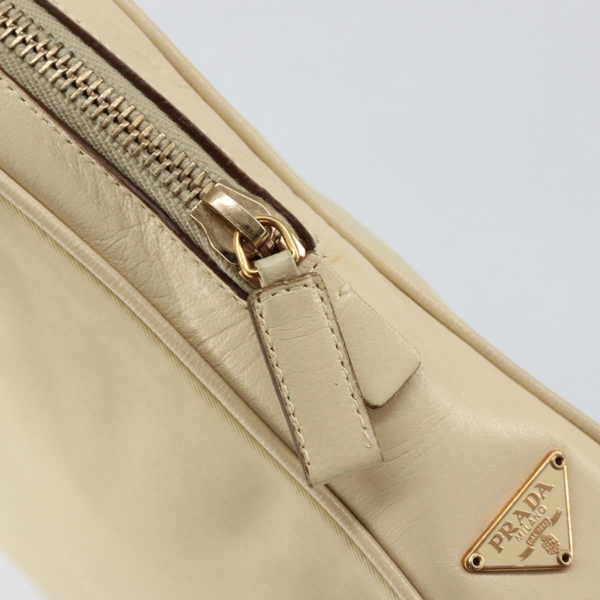 Prada Vintage Tessuto Beige Nylon Handbag (Pre-Owned)