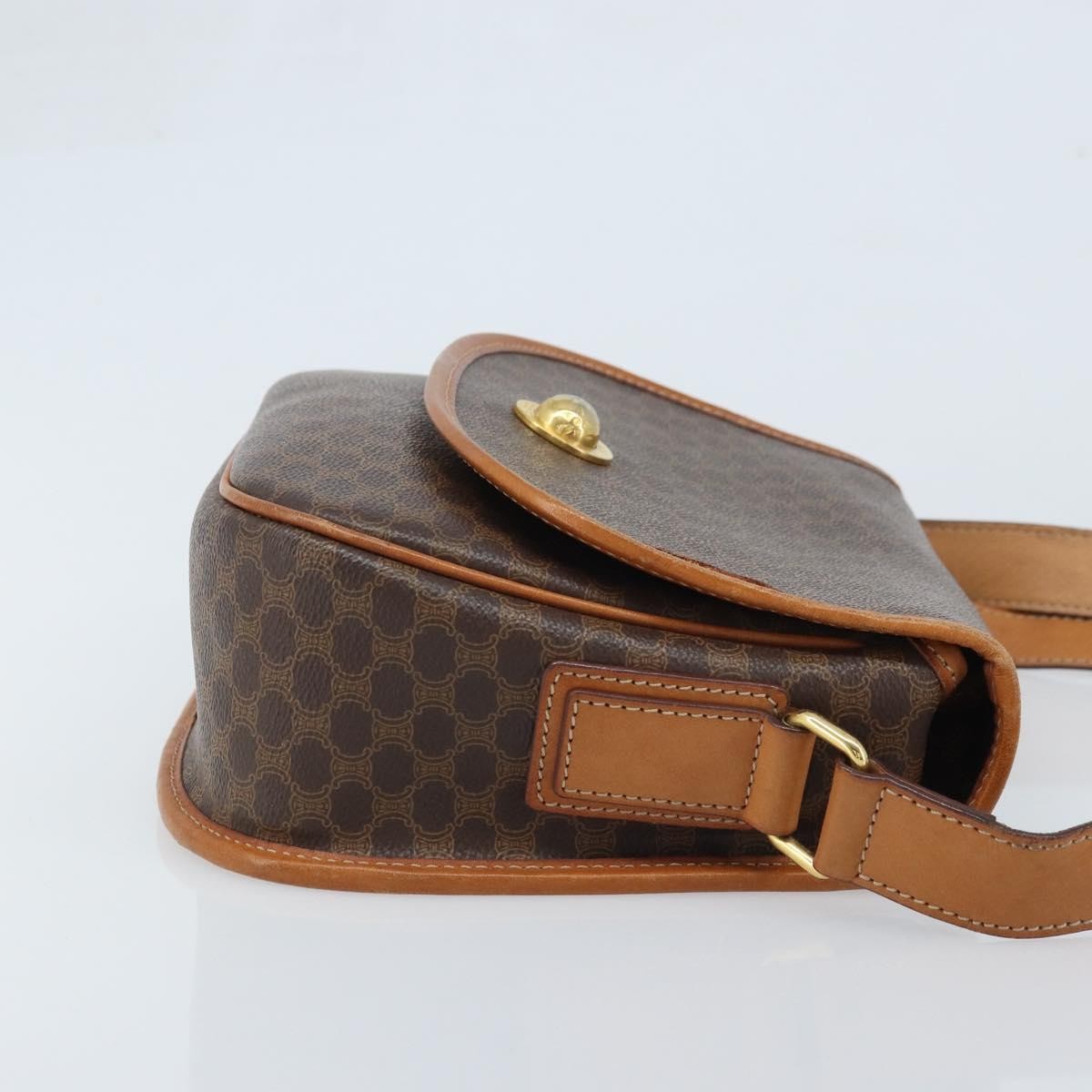 Celine Vintage Macadam Canvas Brown Canvas Backpack Bag (Pre-Owned)
