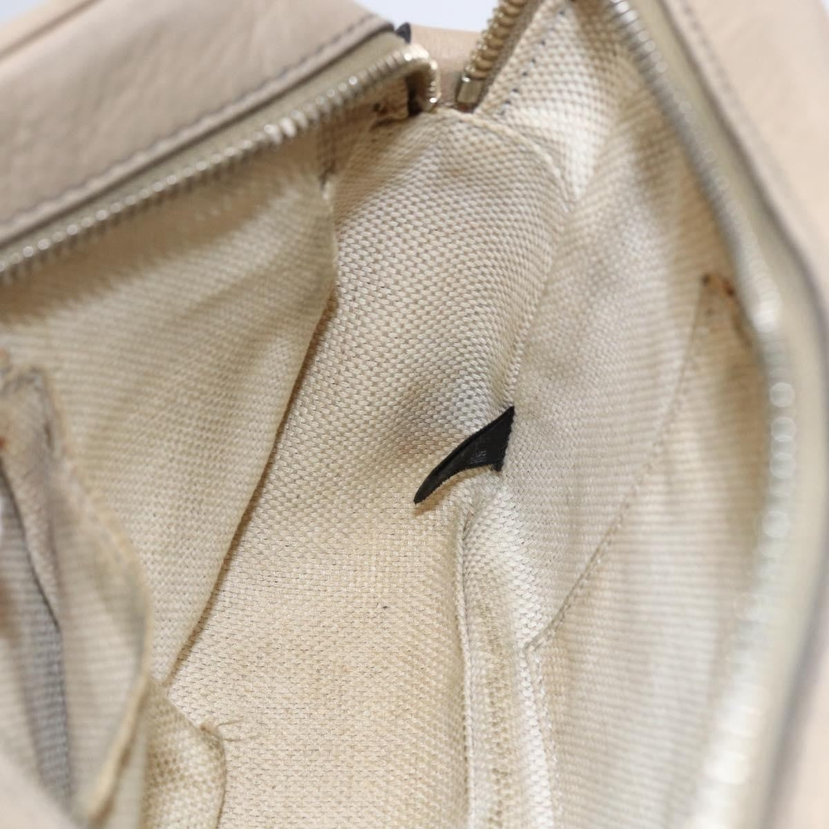 Gucci Soho Disco Leather Beige Leather Shoulder Bag Bag (Pre-Owned)
