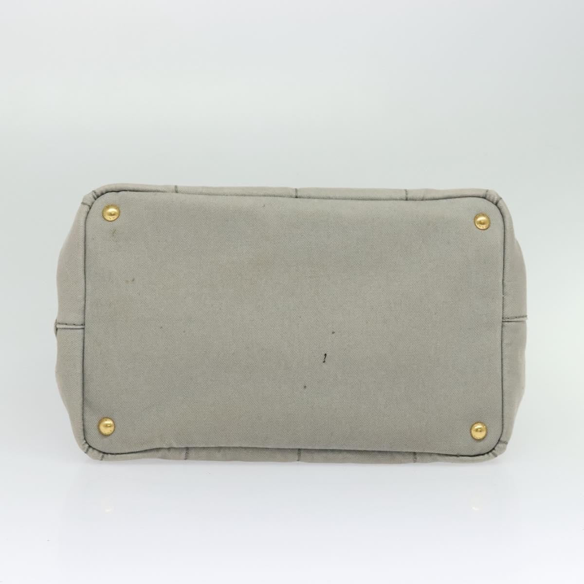 Prada Canapa Tote Canvas Gray Canvas Bag (Pre-Owned)