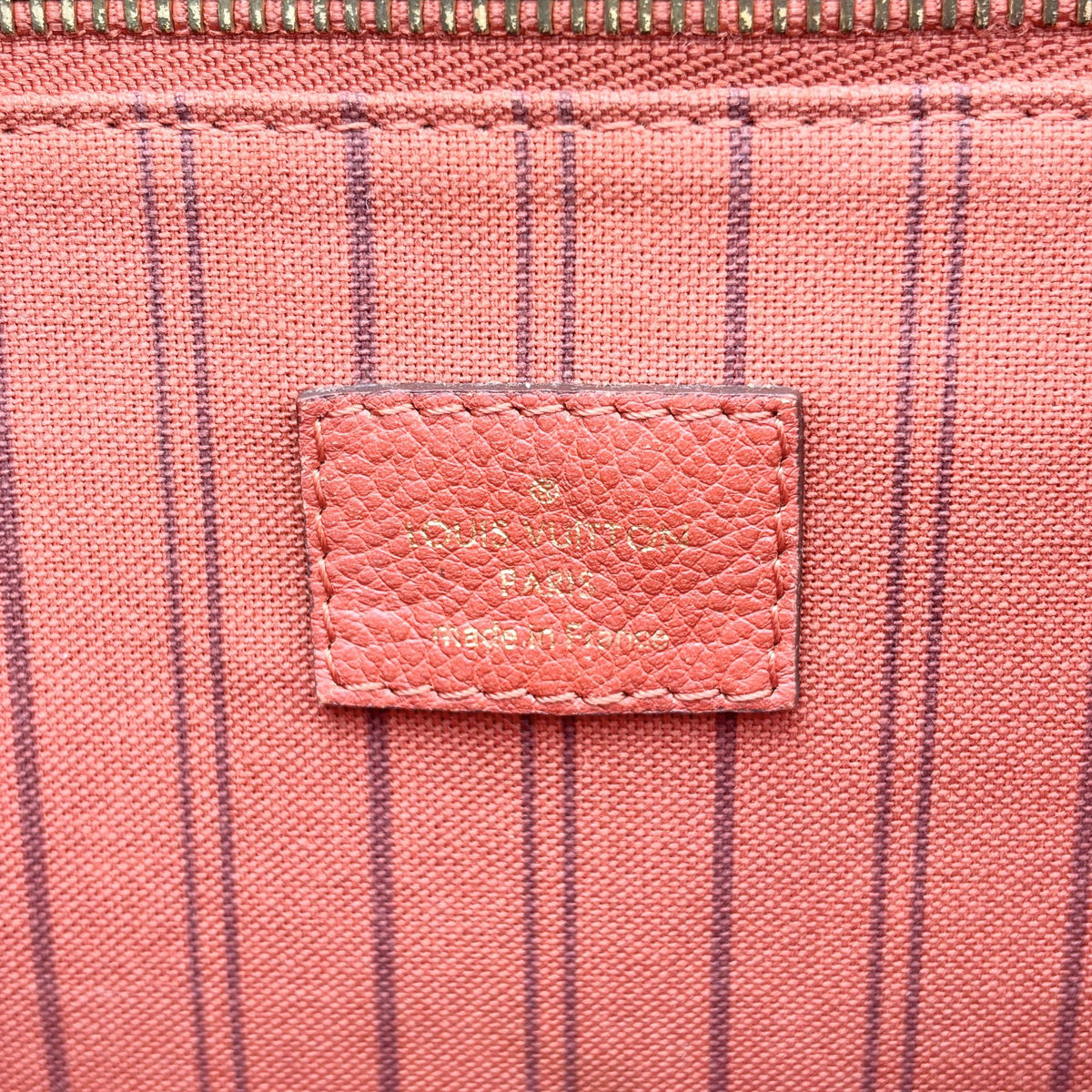 Louis Vuitton Citadine Monogram Empreinte Leather Red Leather Handbag (Pre-Owned)