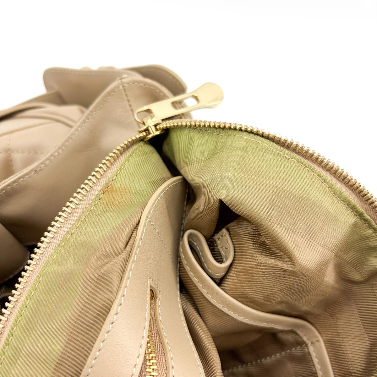 Burberry Enmore Quilted Leather Beige Leather Shoulder Bag Bag (Pre-Owned)