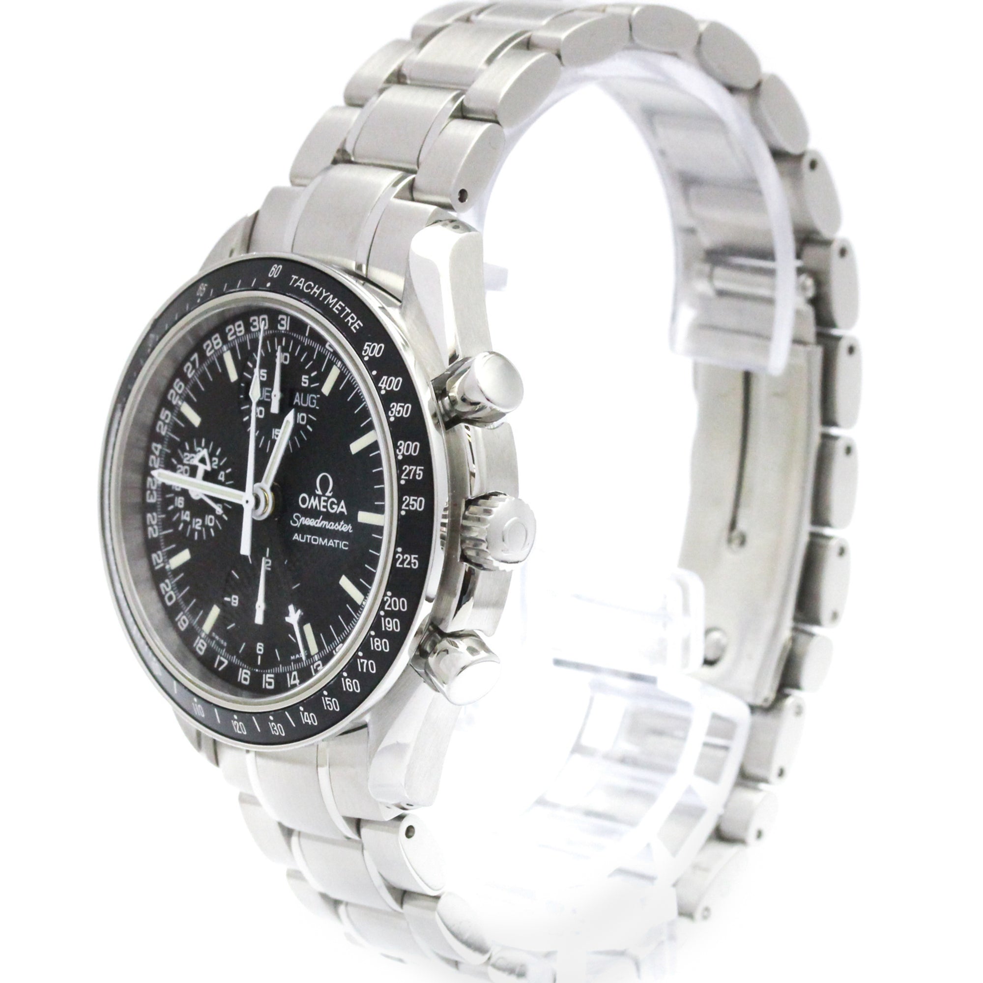 Omega Speedmaster Date Chronograph Automatic Stainless Steel Watch (Pre-Owned)