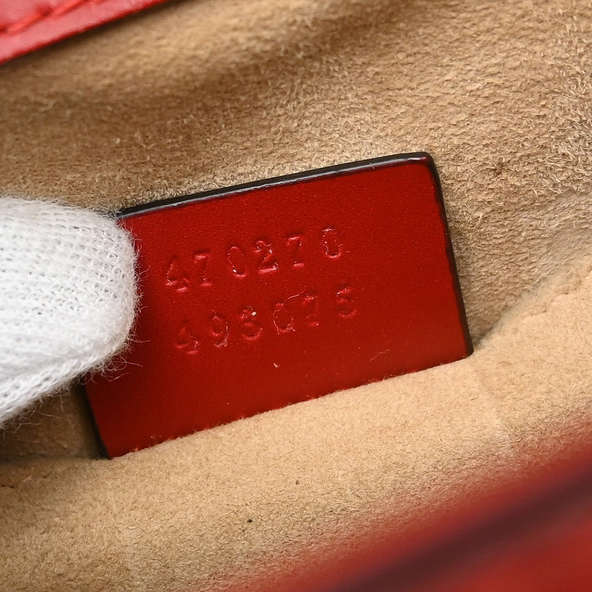 Gucci Sylvie Top Handle Leather Red Leather Handbag (Pre-Owned)