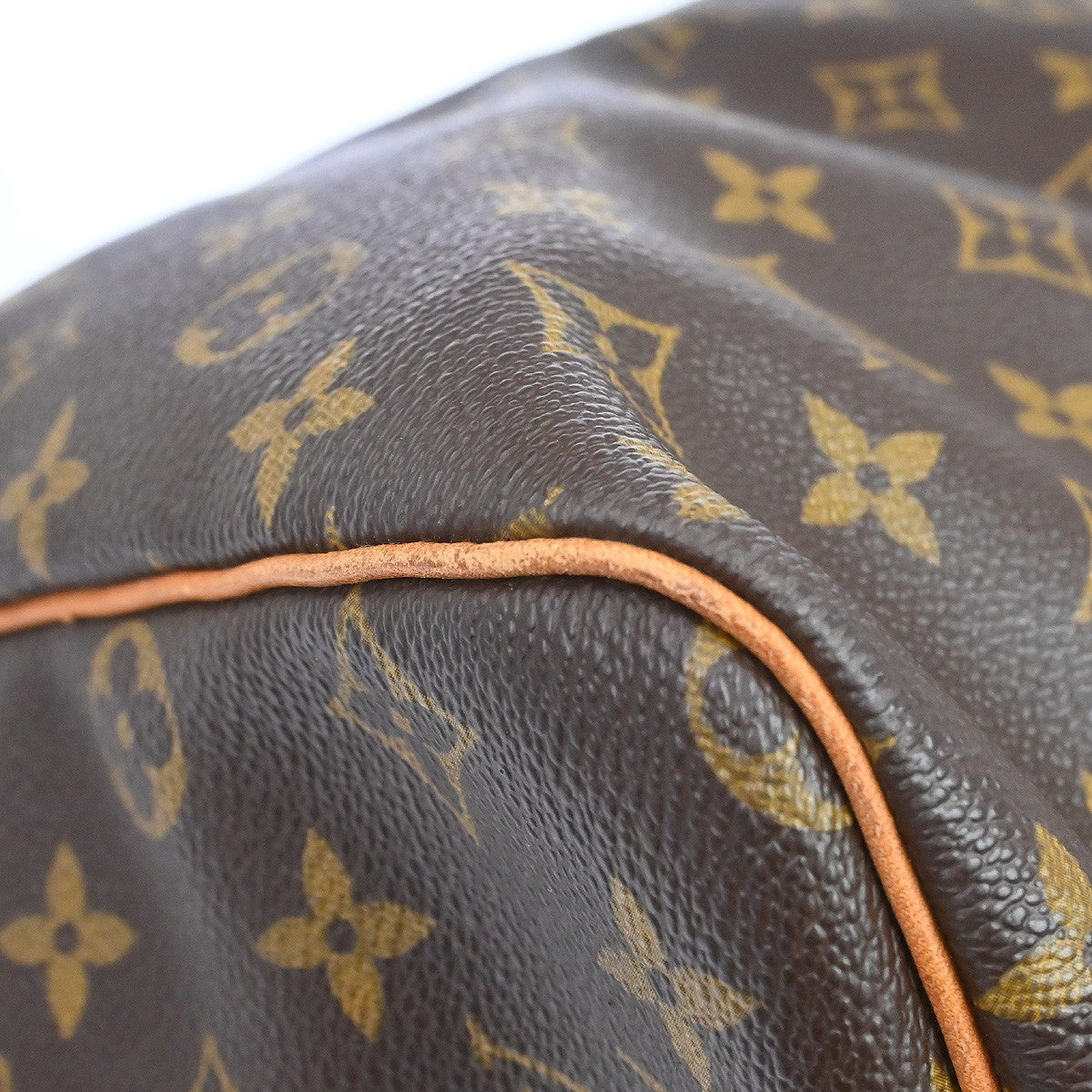 Louis Vuitton Keepall Bandoulière Monogram Brown Canvas Travel Bag Bag (Pre-Owned)