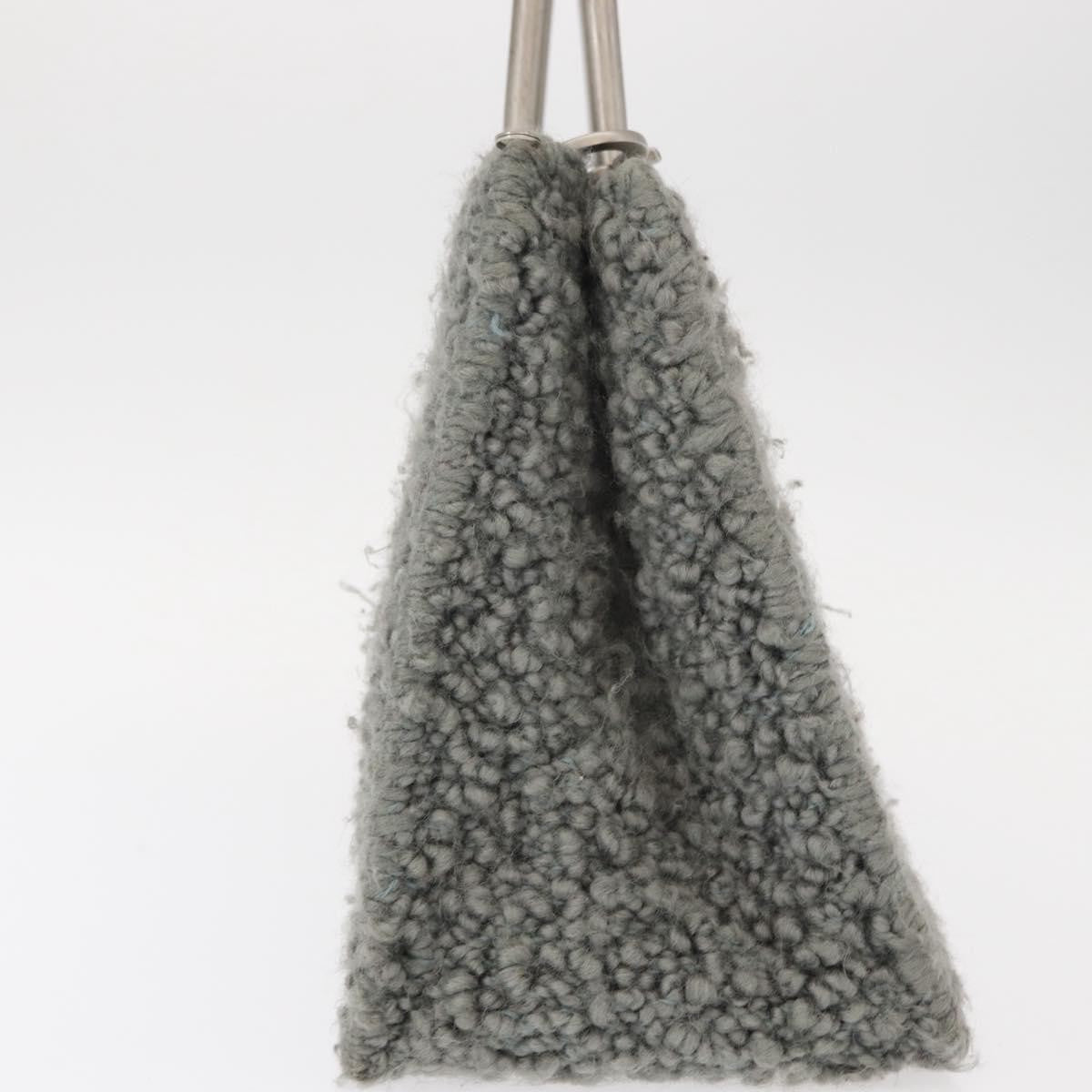 Salvatore Ferragamo Gancini Wool Gray Wool Handbag (Pre-Owned)