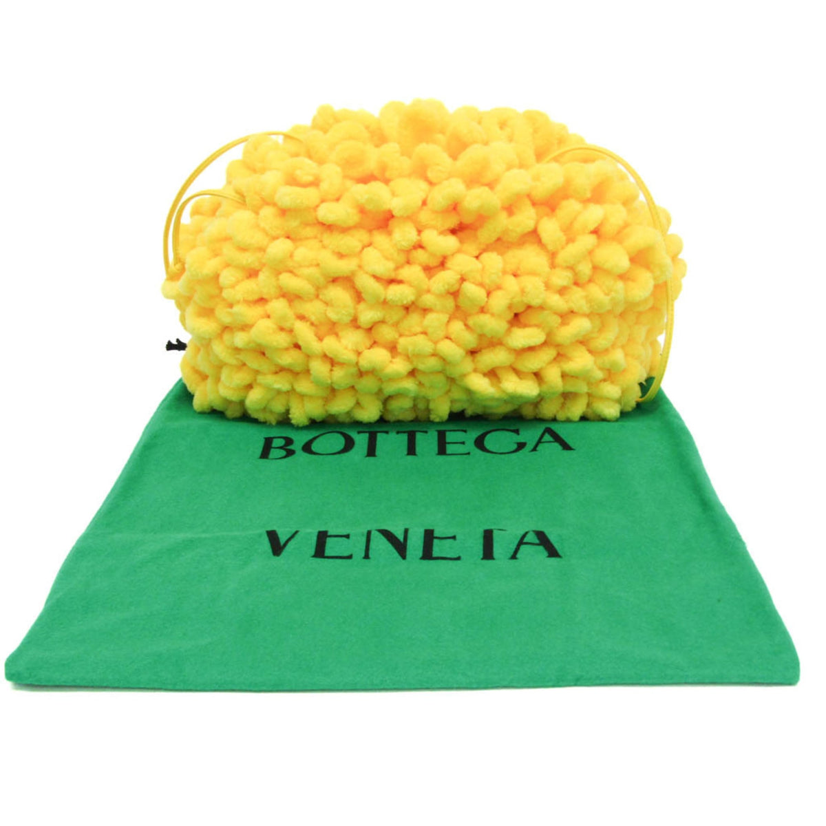 Bottega Veneta The Wave Twisted Chenille Yellow Textile Clutche & Pouche Bag (Pre-Owned)
