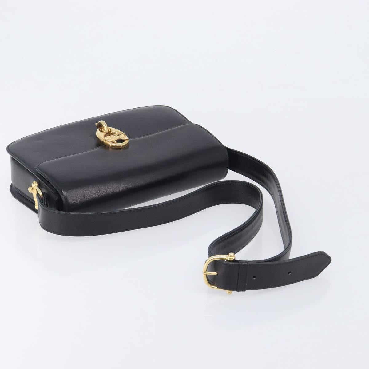 Celine Horse Carriage Leather Black Leather Shoulder Bag Bag (Pre-Owned)