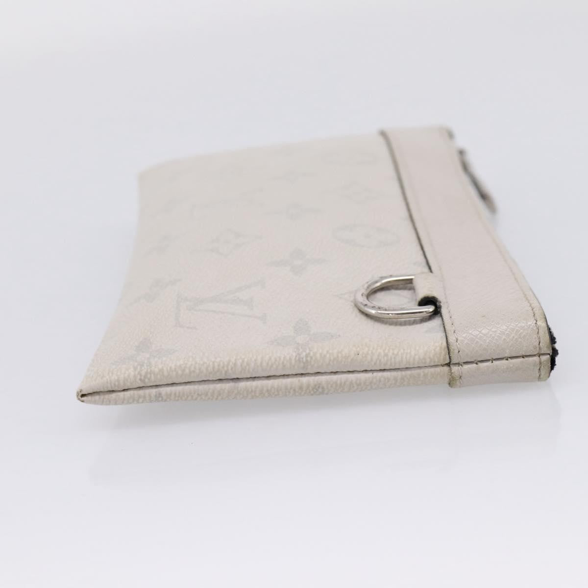 Louis Vuitton Discovery Pochette Monogram Taigarama White Canvas Clutche & Pouche Bag (Pre-Owned)