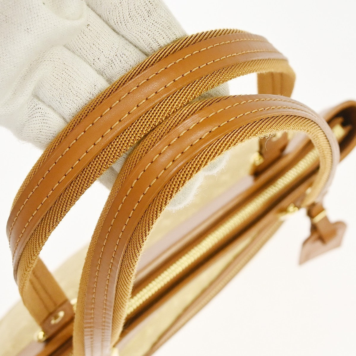 Louis Vuitton Lucille Mini Lin Beige Canvas Handbag (Pre-Owned)