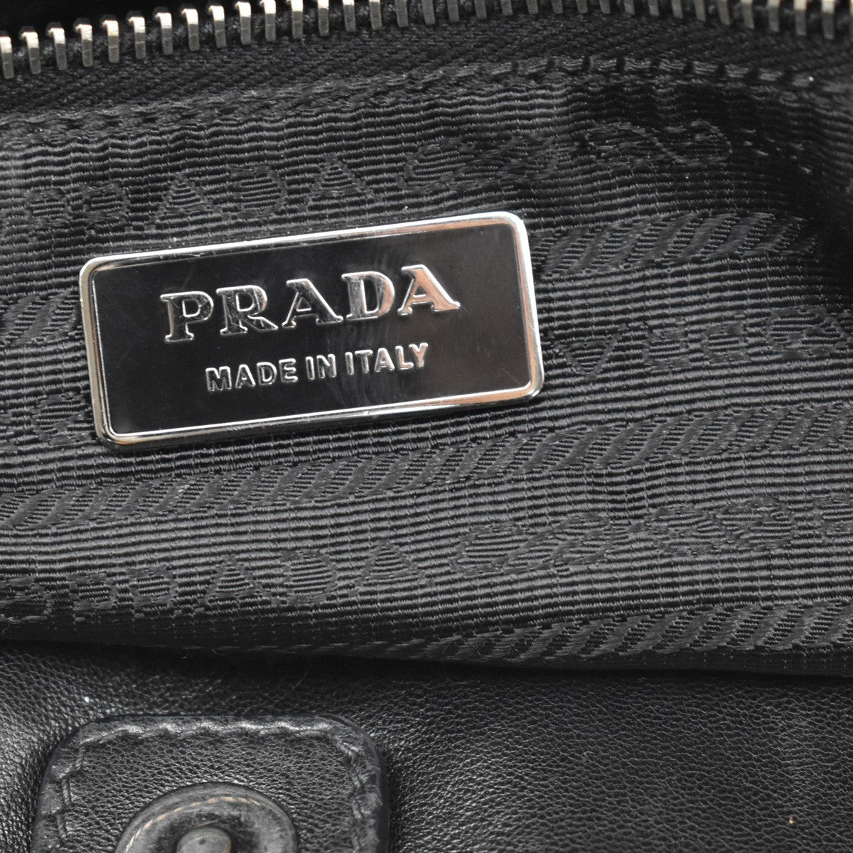 Prada Gaufre Shopping Tessuto Black Nylon Tote Bag Bag (Pre-Owned)