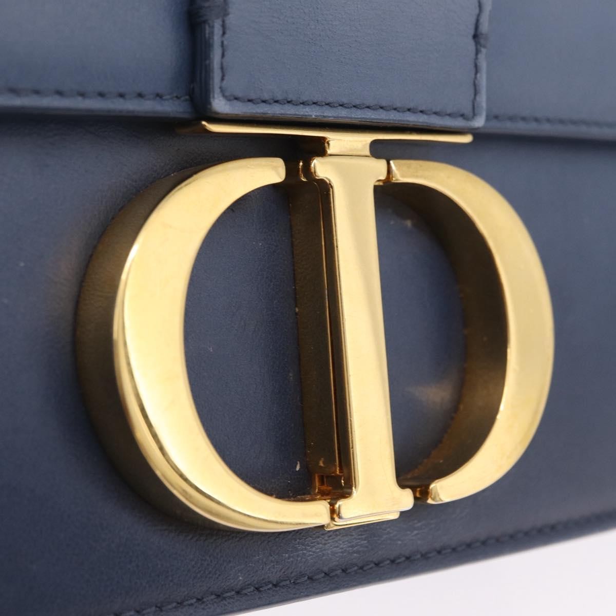 Christian Dior 30 Montaigne Flap Gradient Leather Blue Leather Shoulder Bag Bag (Pre-Owned)