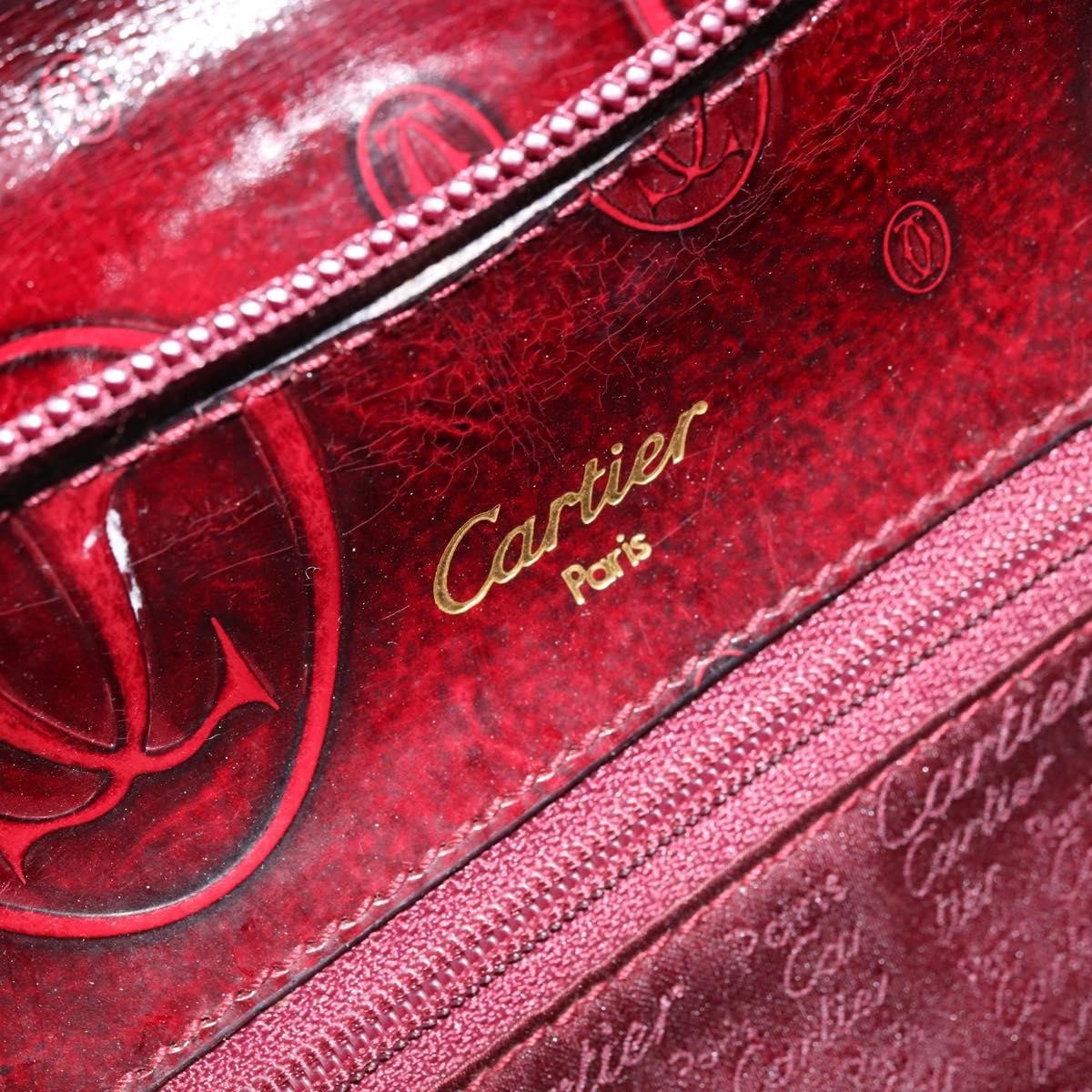 Cartier Happy Birthday Patent Leather Burgundy Patent_Leather Backpack Bag (Pre-Owned)