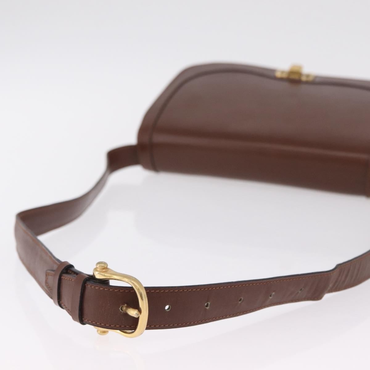 Celine Triomphe Leather Brown Leather Shoulder Bag Bag (Pre-Owned)