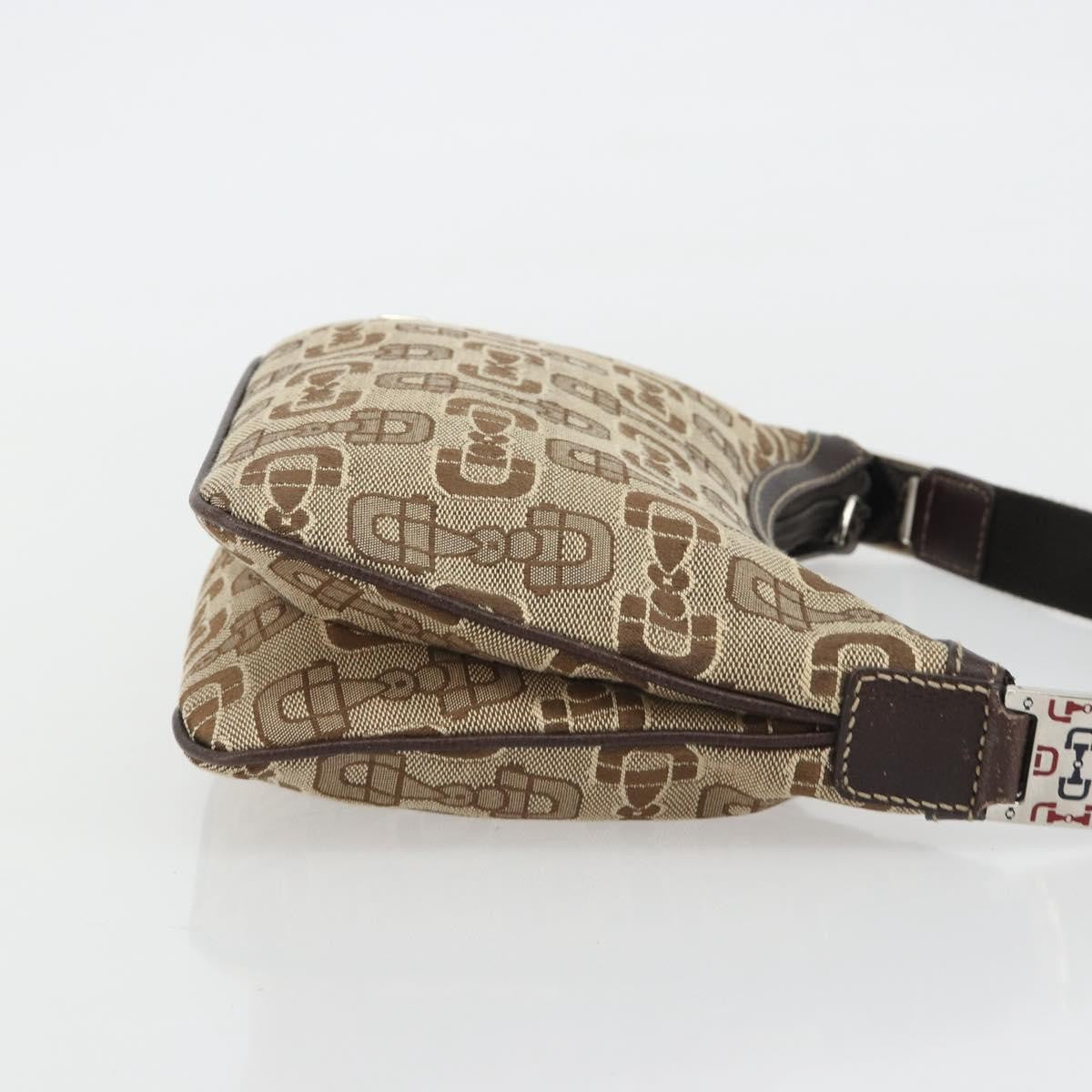 Gucci Vintage Top Handle Canvas Beige Canvas Handbag (Pre-Owned)