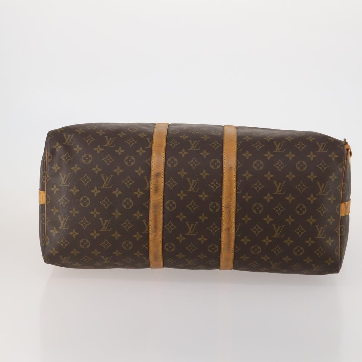 Louis Vuitton Keepall Bandoulière Canvas Brown Canvas Travel Bag Bag (Pre-Owned)