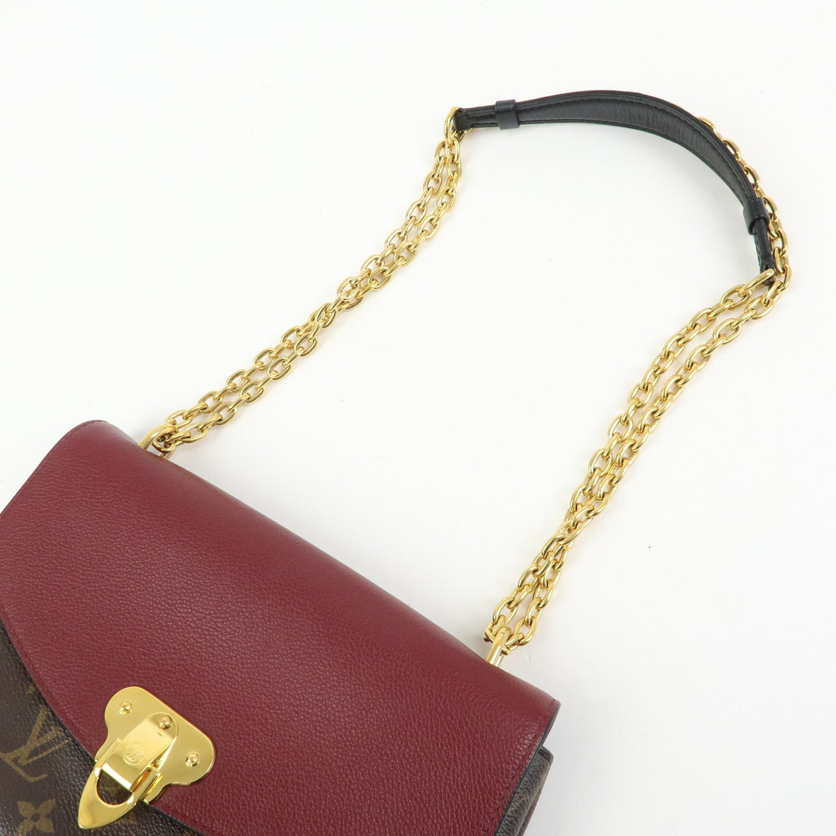 Louis Vuitton Saint Placide Monogram Canvas And Leather Brown Canvas Handbag (Pre-Owned)