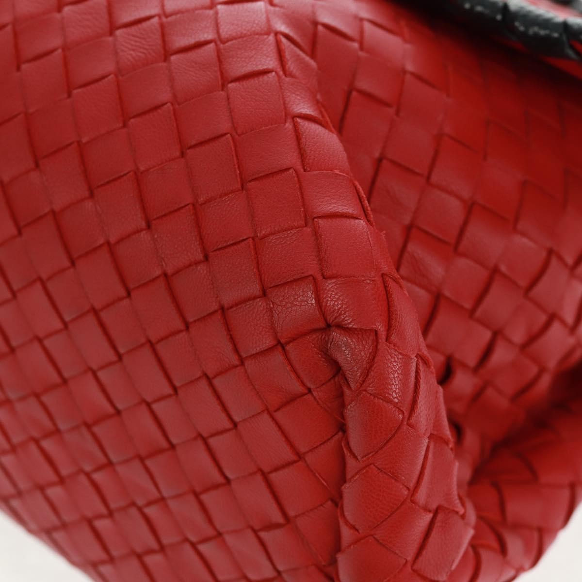 Bottega Veneta Glass Intrecciato Nappa With Snakeskin Red Leather Shoulder Bag Bag (Pre-Owned)