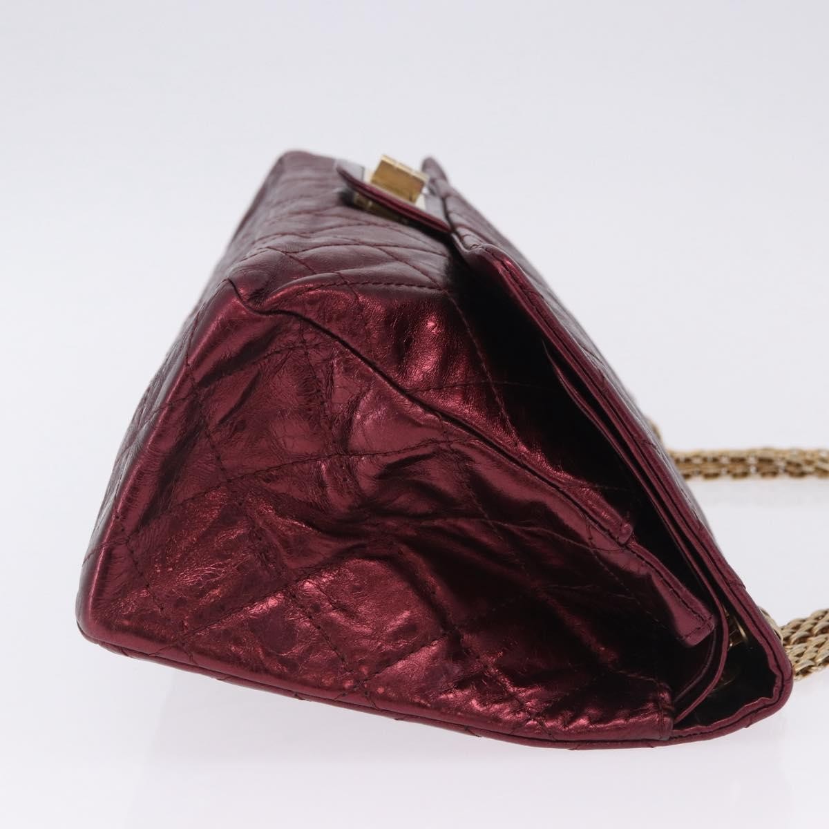Chanel Reissue 2.55 Flap Quilted Lambskin Red Leather Handbag (Pre-Owned)