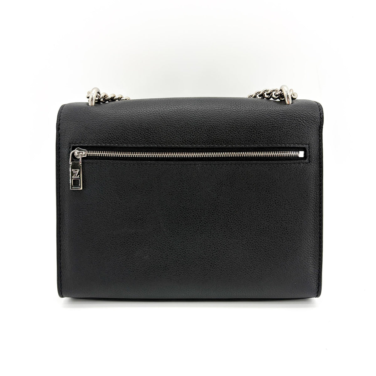 Louis Vuitton Mylockme Monochrome Leather Black Leather Handbag (Pre-Owned)