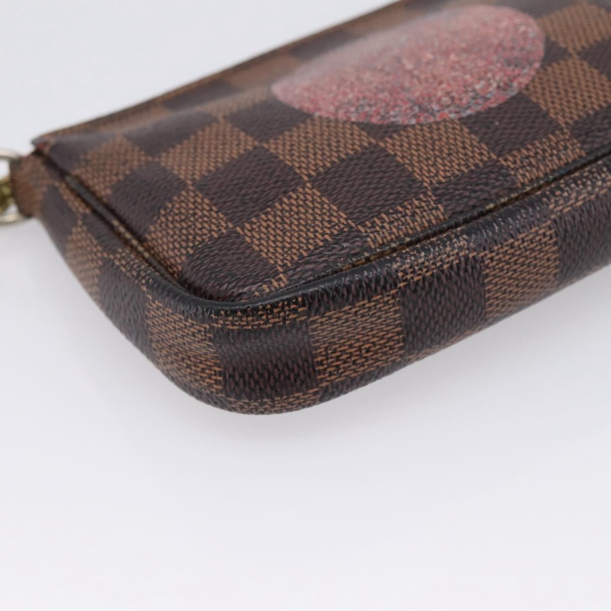 Louis Vuitton Mini Pochette Accessoires Damier Canvas Brown Canvas Clutche & Pouche Bag (Pre-Owned)