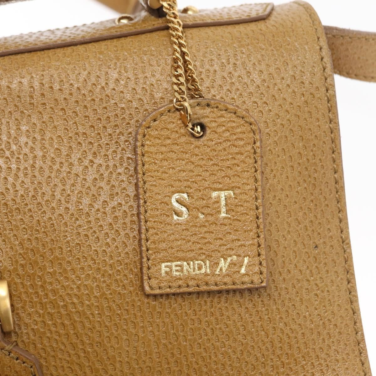 Fendi Classico No. 1 Zucca Canvas Brown Leather Handbag (Pre-Owned)