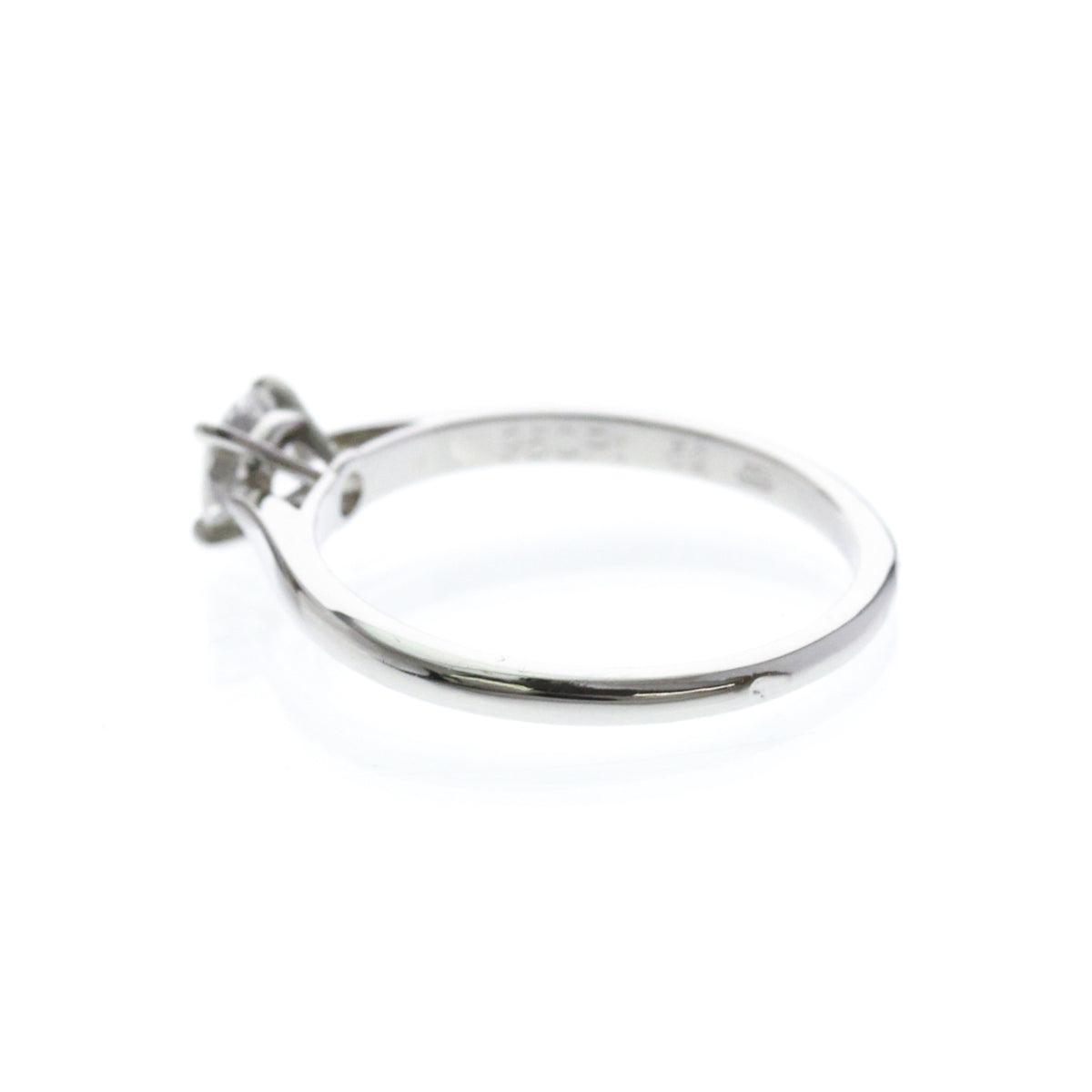 Cartier Solitaire 1895 Platinum With Rbc Diamond Silver Platinum Ring Jewelry (Pre-Owned)