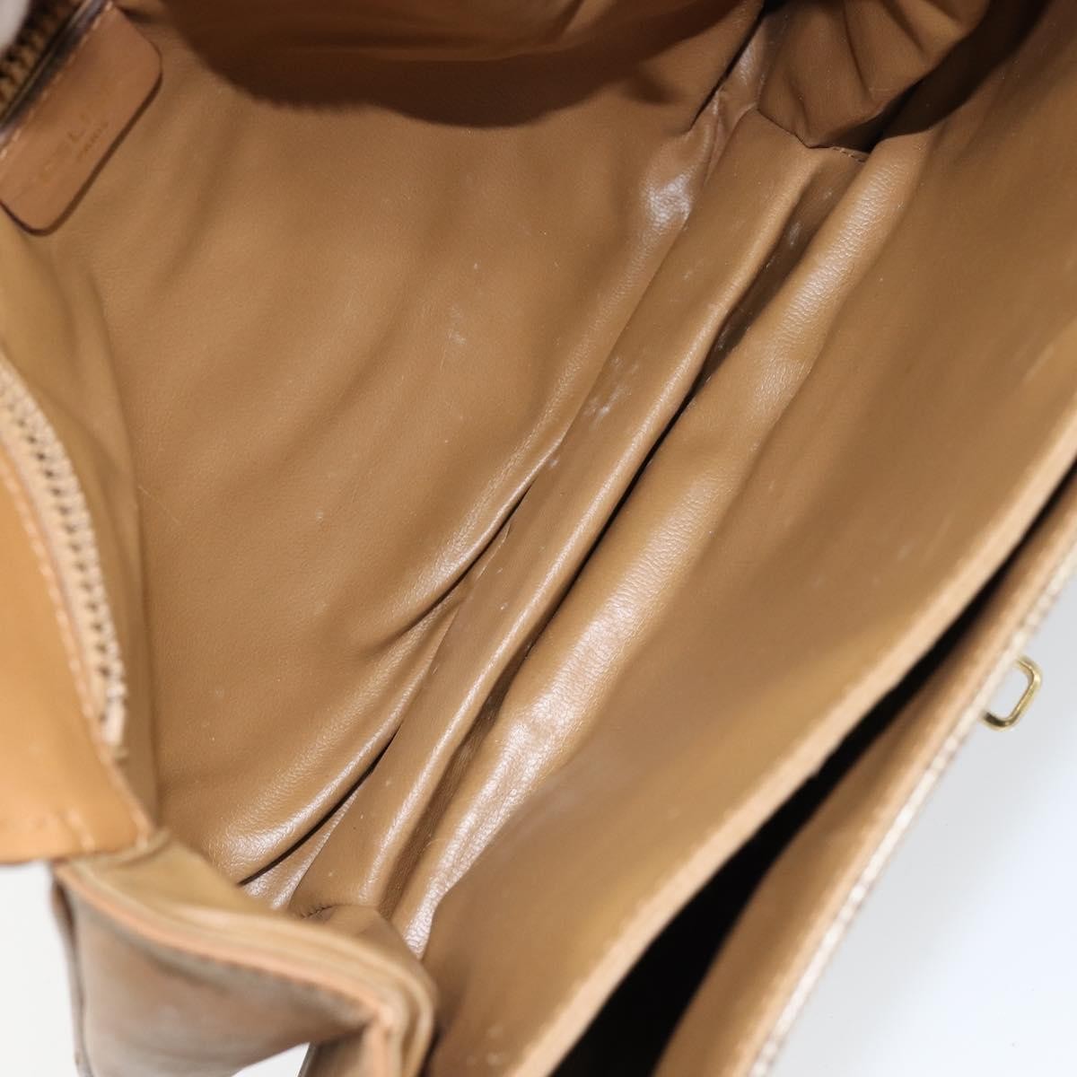 Celine Macadam Shoulder Canvas Beige Canvas Shoulder Bag Bag (Pre-Owned)