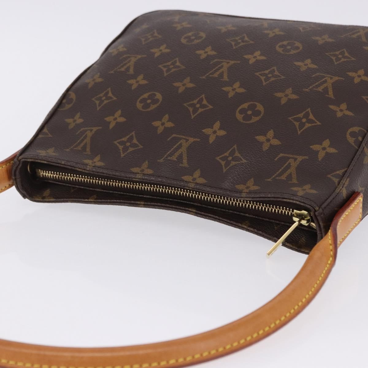 Louis Vuitton Looping Monogram Canvas Brown Canvas Handbag (Pre-Owned)