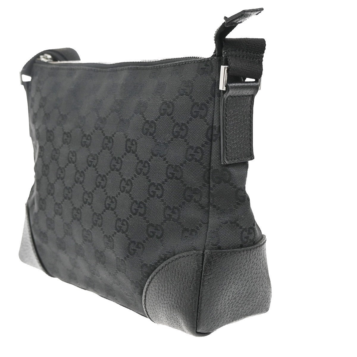 Gucci Joy Messenger Gg Canvas And Leather Black Canvas Shoulder Bag Bag (Pre-Owned)