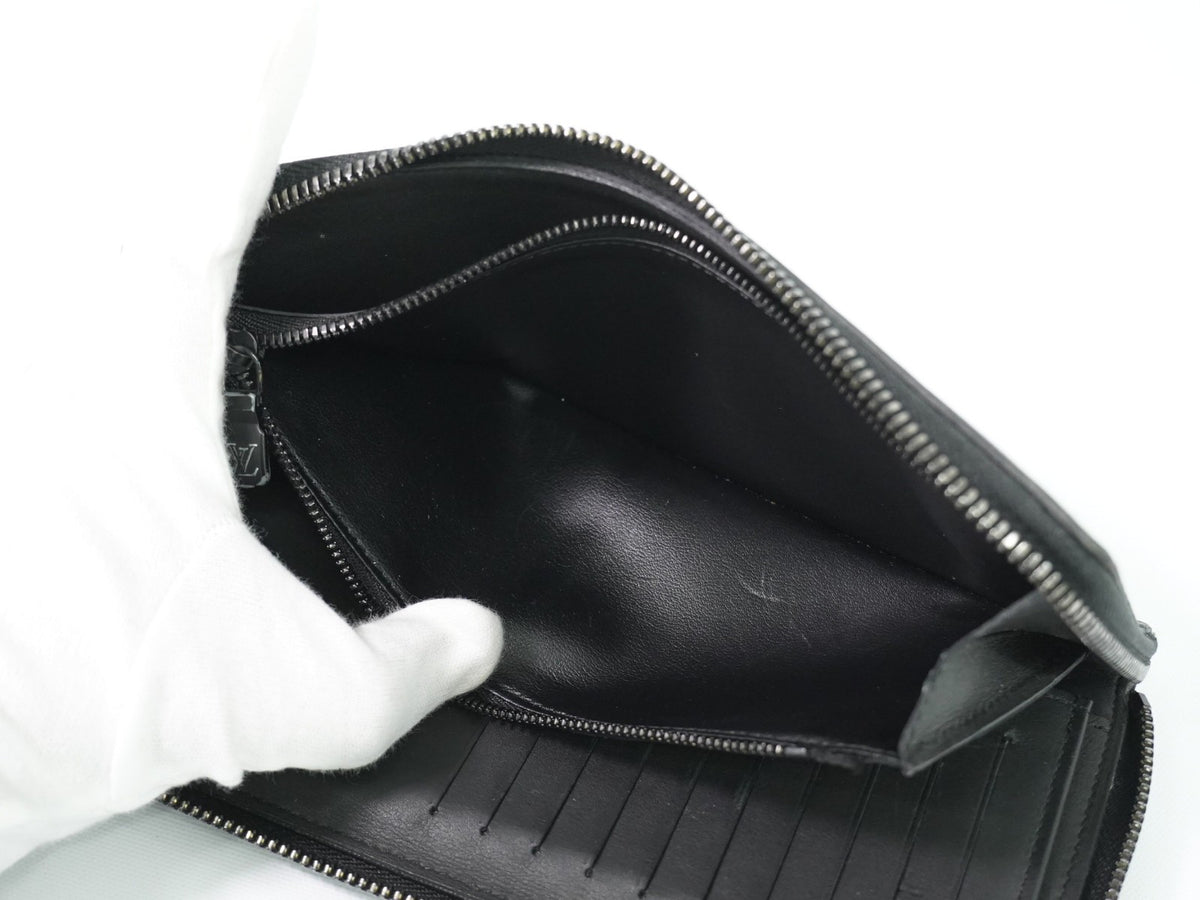 Louis Vuitton Zippy Monogram Shadow Leather Black Leather Wallets Accessory (Pre-Owned)