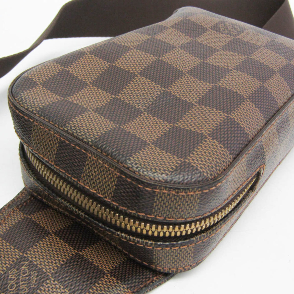 Louis Vuitton Geronimos Waist Damier Ebene Brown Canvas Shoulder Bag Bag (Pre-Owned)