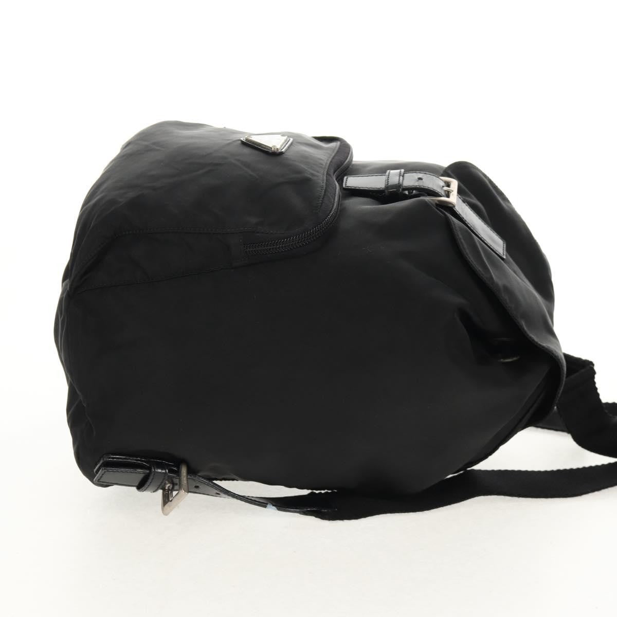 Prada Front Pocket Tessuto Black Nylon Backpack Bag (Pre-Owned)