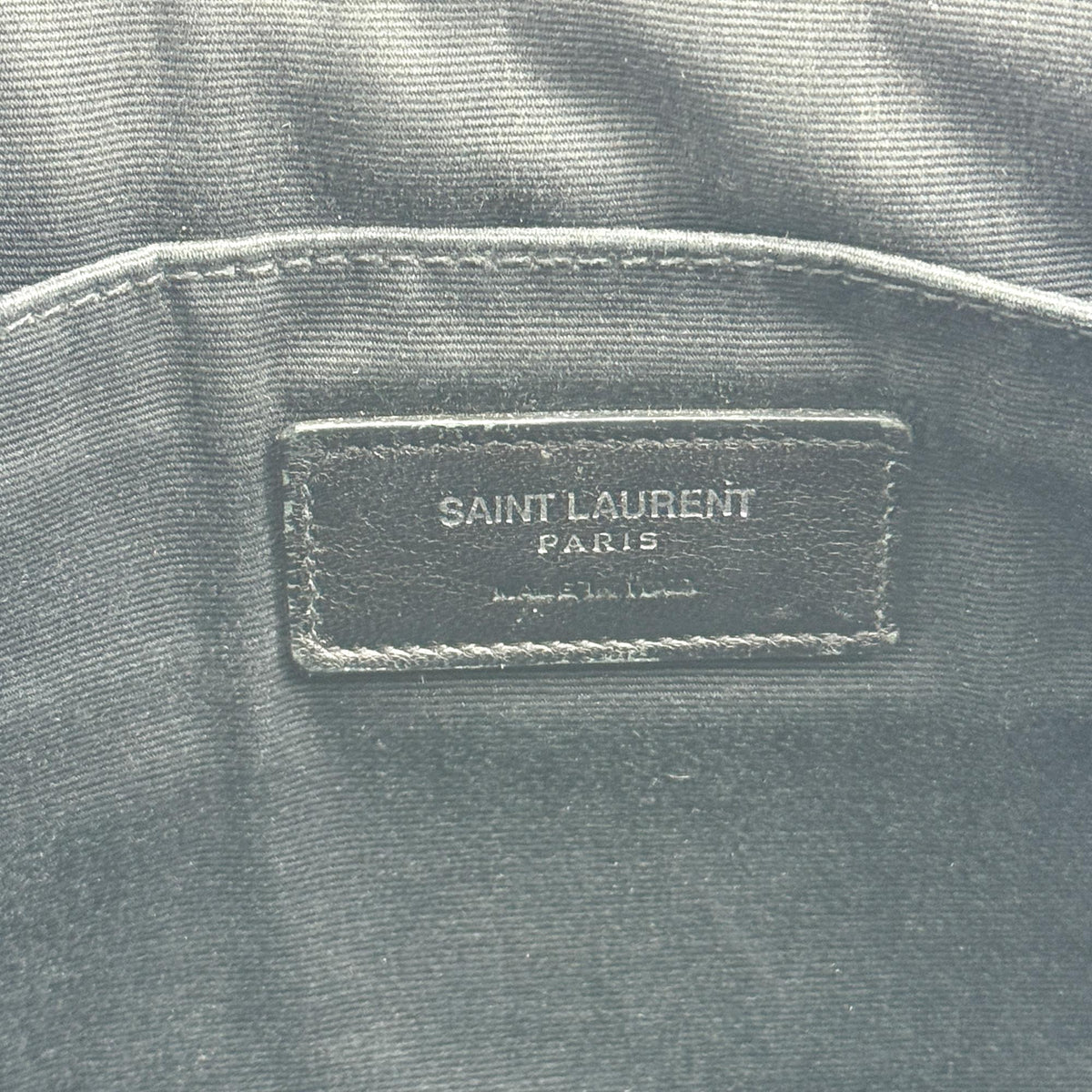 Saint Laurent Classic Monogram Clutch Leather Black Leather Clutche & Pouche Bag (Pre-Owned)